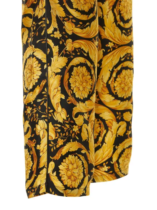 Versace   Baroque print silk twill pants 