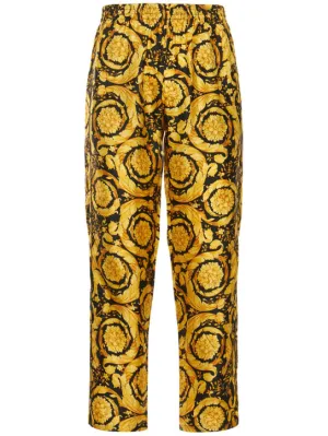 Versace   Baroque print silk twill pants 