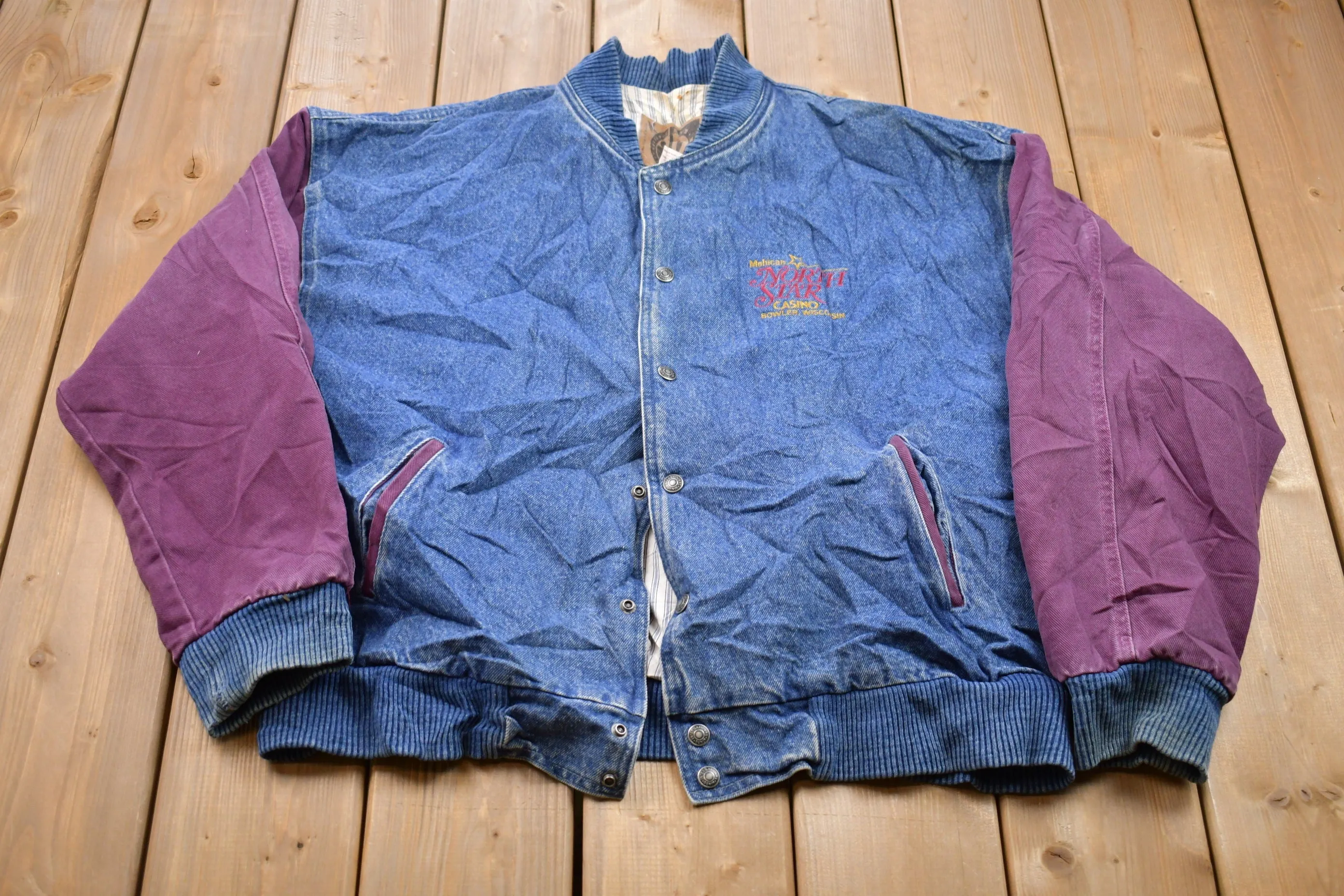 Vintage 1990s North Star Denim Bomber Jacket