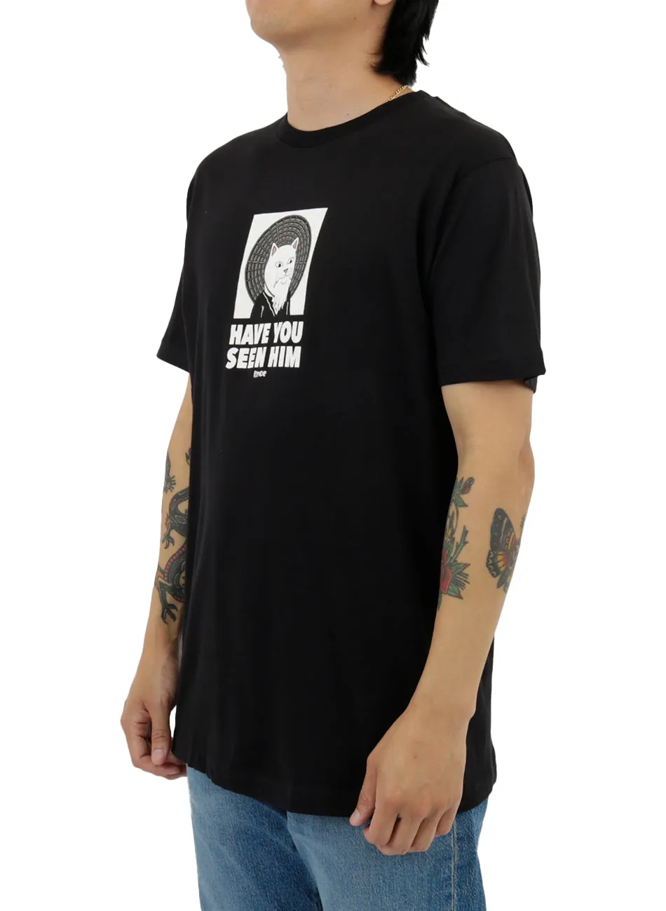 Where Is He? Graphic Tee - Black