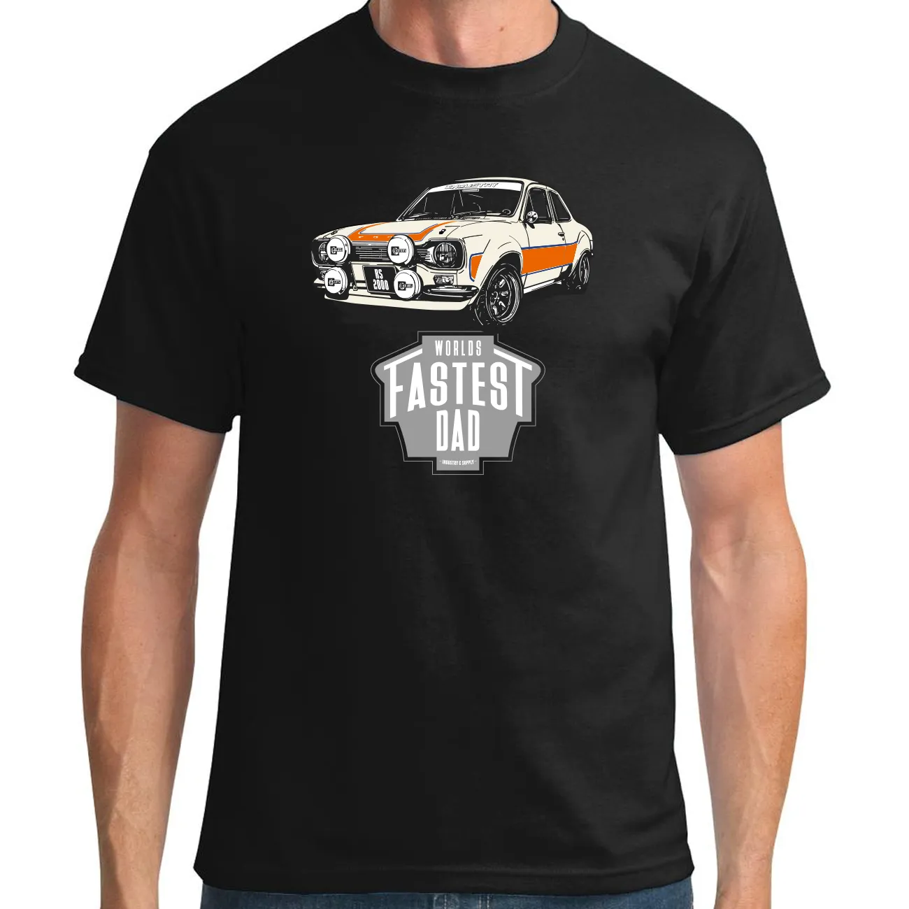 WORLD'S FASTEST DAD FORD ESCORT MK1 RS2000 T-SHIRT