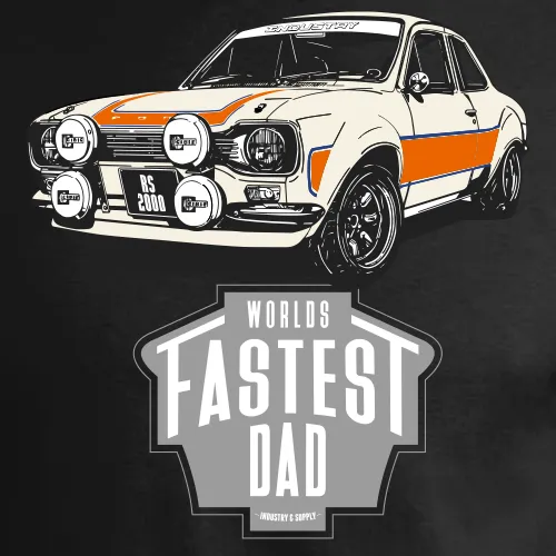 WORLD'S FASTEST DAD FORD ESCORT MK1 RS2000 T-SHIRT