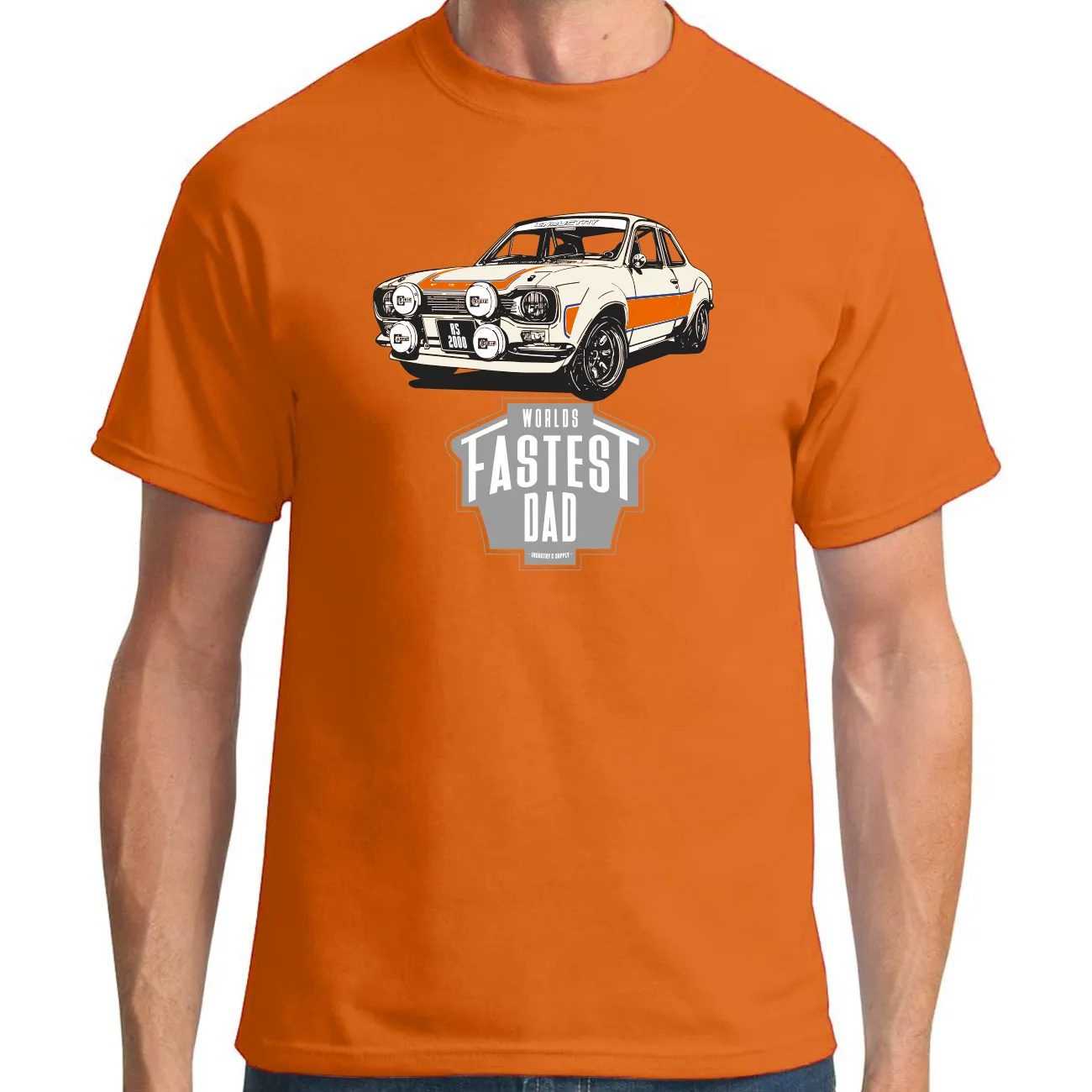 WORLD'S FASTEST DAD FORD ESCORT MK1 RS2000 T-SHIRT