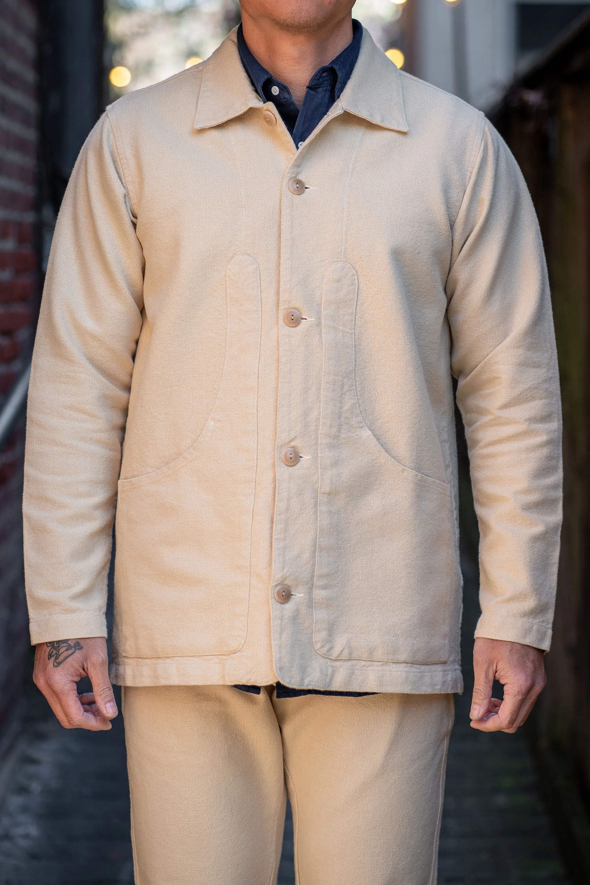 Wythe Rustic Plainweave Hunting Jacket - Natural